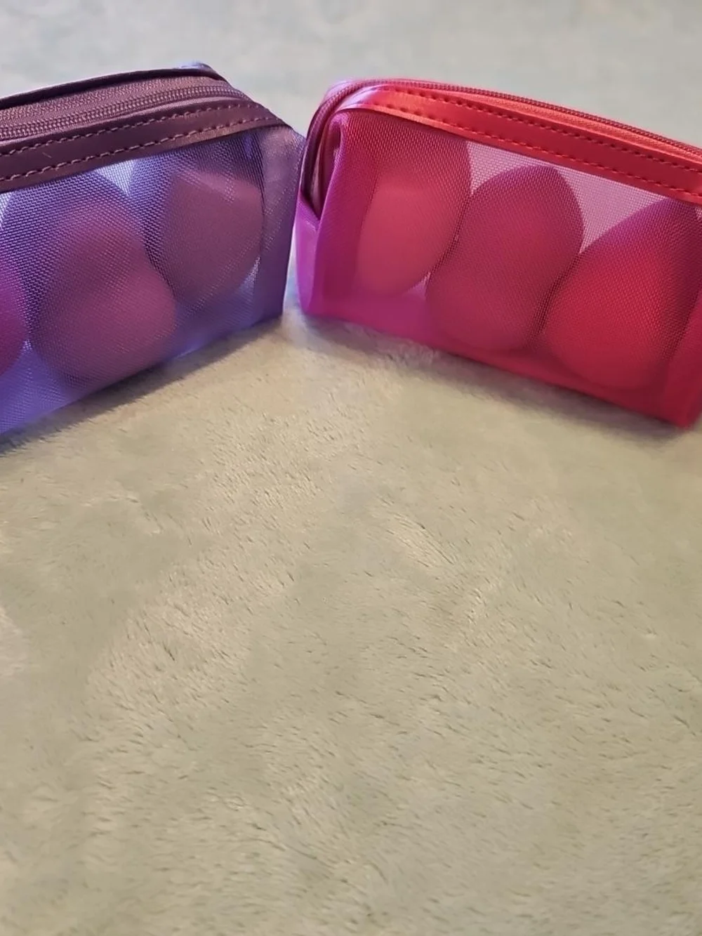 8 Piece  Mesh Makeup Sponge Pouches